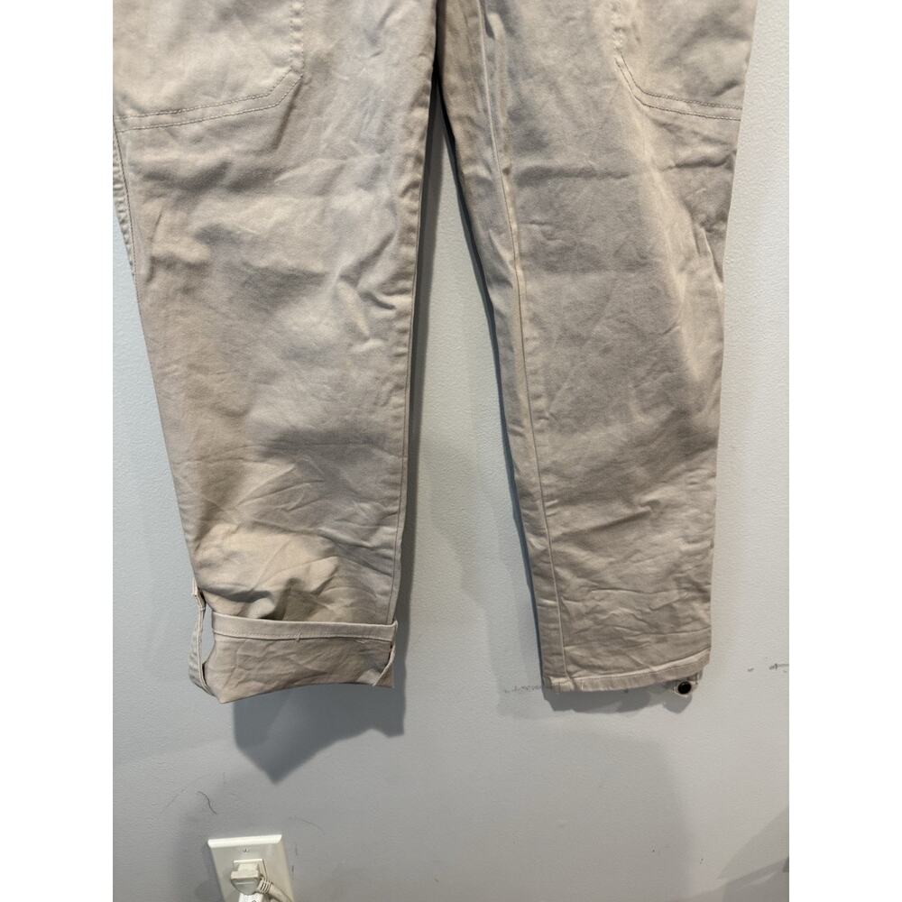Democracy Womens Ab Technology Utility Cargo Pants Size 6 Khaki Roll Tab Crop - Picture 4 of 10